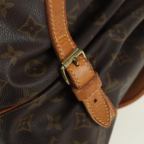 LOUIS VUITTON Monogram Saumur 35 Umhängetasche M42254 LV Auth am11646A
