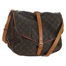 LOUIS VUITTON Monogram Saumur 35 Umhängetasche M42254 LV Auth am11646A-1