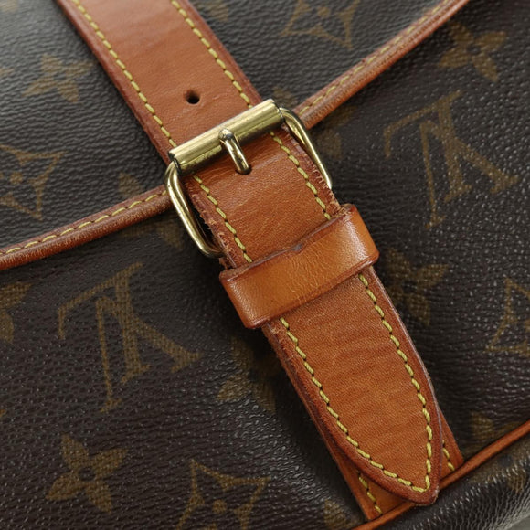 LOUIS VUITTON Monogram Saumur 35 Umhängetasche M42254 LV Auth am11646A