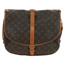 LOUIS VUITTON Monogram Saumur 35 Umhängetasche M42254 LV Auth am11646A-2