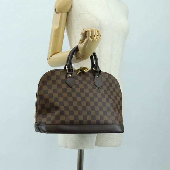 LOUIS VUITTON Damier Ebene Alma Hand Bag N51131 LV Auth am11651SAV