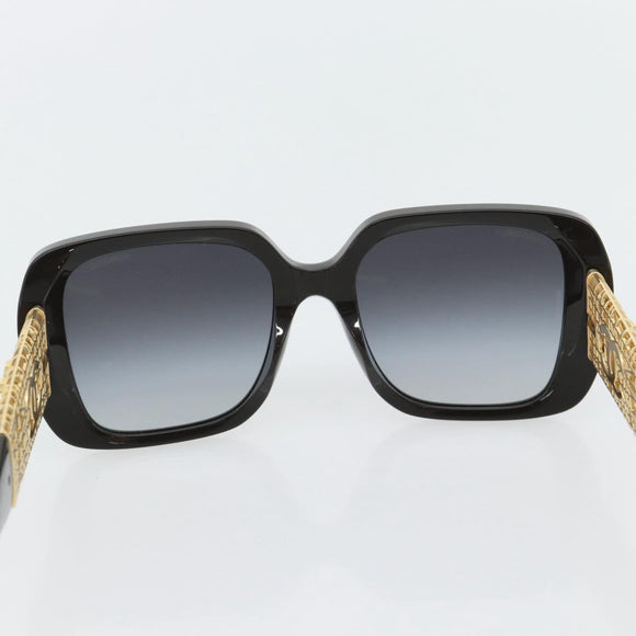 CHANEL Zonnebril kunststof Zwart CC Auth am11652SM