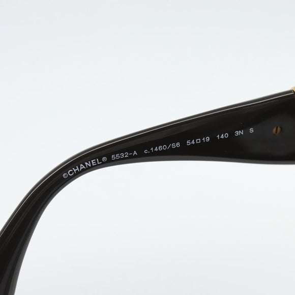 CHANEL Zonnebril kunststof Zwart CC Auth am11652SM