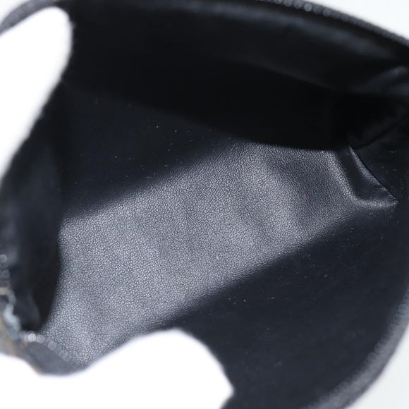 CELINE Macadam Canvas Pouch PVC-Leder Schwarz Gold Original am11653A