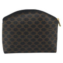 CELINE Macadam Canvas Pouch PVC-Leder Schwarz Gold Original am11653A-2