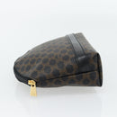 CELINE Macadam Canvas Pouch PVC-Leder Schwarz Gold Original am11653A-3