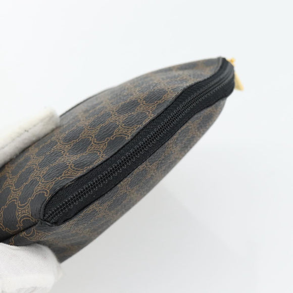 CELINE Macadam Canvas Pouch PVC-Leder Schwarz Gold Original am11653A