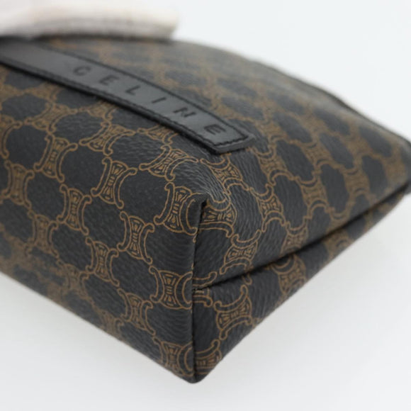 CELINE Macadam Canvas Pouch PVC-Leder Schwarz Gold Original am11653A