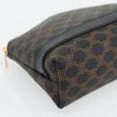 CELINE Macadam Canvas Pouch PVC-Leder Schwarz Gold Original am11653A-14