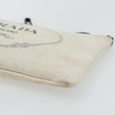 PRADA Canapa Pouch Canvas White Gold 1NH018 Auth am11659A-9