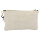 PRADA Canapa Pouch Canvas White Gold 1NH018 Auth am11659A-2