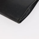 CHANEL Glasses Case Caviar Skin Black Gold CC Auth am11661-16