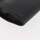 CHANEL Glasses Case Caviar Skin Black Gold CC Auth am11661-8