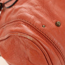 Chloe Paddington Hand Bag Leather Orange Gold Silver Auth am11662V-8
