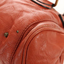 Chloe Paddington Hand Bag Leather Orange Gold Silver Auth am11662V-17