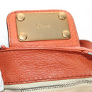 Chloe Paddington Hand Bag Leather Orange Gold Silver Auth am11662V-21