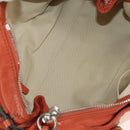 Chloe Paddington Hand Bag Leather Orange Gold Silver Auth am11662V-10