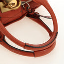 Chloe Paddington Hand Bag Leather Orange Gold Silver Auth am11662V-7