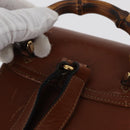 GUCCI Bamboo Mini Backpack Leather Outlet Brown Gold 003 1705 0030 Auth am11663A-10