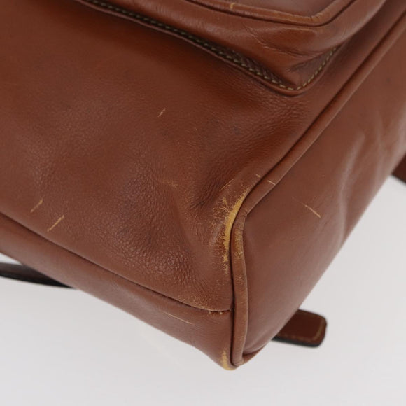 GUCCI Bamboo Mini Backpack Leather Outlet Brown Gold 003 1705 0030 Auth am11663A