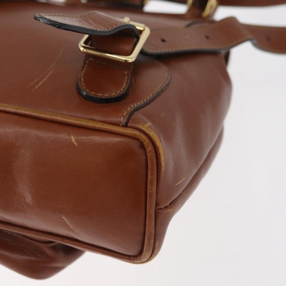 GUCCI Bamboo Mini Backpack Leather Outlet Brown Gold 003 1705 0030 Auth am11663A