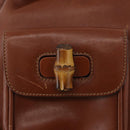 GUCCI Bamboo Mini Backpack Leather Outlet Brown Gold 003 1705 0030 Auth am11663A-19