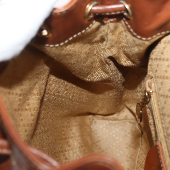 GUCCI Bamboo Mini Backpack Leather Outlet Brown Gold 003 1705 0030 Auth am11663A
