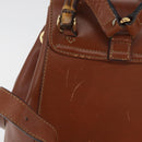 GUCCI Bamboo Mini Backpack Leather Outlet Brown Gold 003 1705 0030 Auth am11663A-4