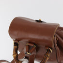 GUCCI Bamboo Mini Backpack Leather Outlet Brown Gold 003 1705 0030 Auth am11663A-7