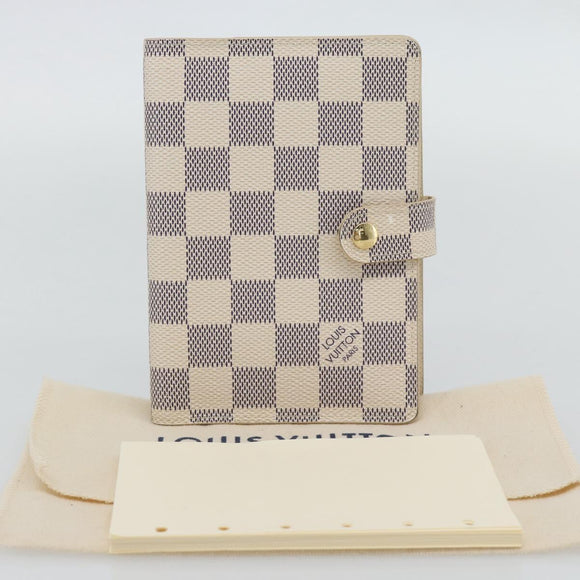 LOUIS VUITTON Damier Azur Agenda PM Dagplannerhoes R20706 LV Auth am11664A