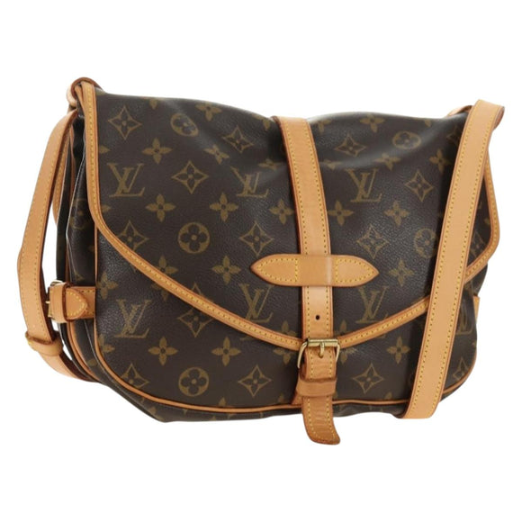 LOUIS VUITTON Monogram Saumur 30 Shoulder Bag M42256 LV Auth am11667V