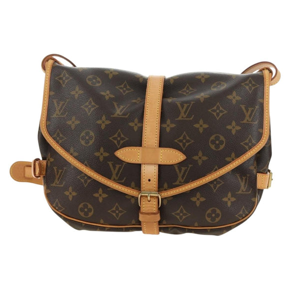 LOUIS VUITTON Monogram Saumur 30 Shoulder Bag M42256 LV Auth am11667V
