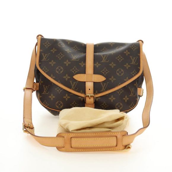 LOUIS VUITTON Monogram Saumur 30 Shoulder Bag M42256 LV Auth am11667V