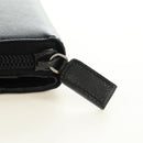 PRADA Bifold Wallet Safiano leather Black Silver Auth am11669V-13