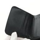PRADA Bifold Wallet Safiano leather Black Silver Auth am11669V-20