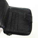 PRADA Bifold Wallet Safiano leather Black Silver Auth am11669V-21