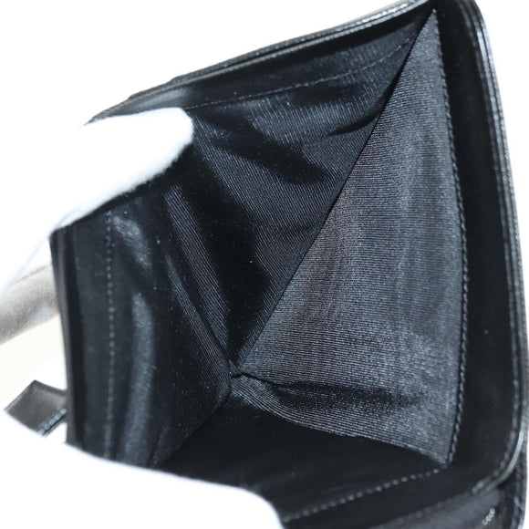 PRADA Bifold Wallet Safiano leather Black Silver Auth am11669V