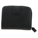PRADA Bifold Wallet Safiano leather Black Silver Auth am11669V-3