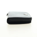 PRADA Bifold Wallet Safiano leather Black Silver Auth am11669V-5