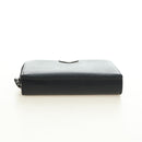 PRADA Bifold Wallet Safiano leather Black Silver Auth am11669V-7