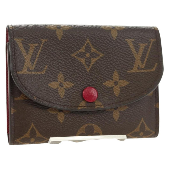 LOUIS VUITTON Monogram Porte Monnaie Rosary Portemonnee Fuchsia M41939 Auth am11670M