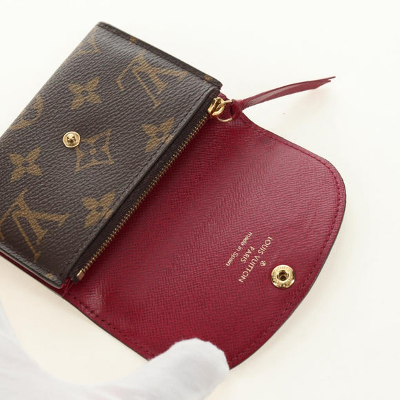 LOUIS VUITTON Monogram Porte Monnaie Rosary Portemonnee Fuchsia M41939 Auth am11670M