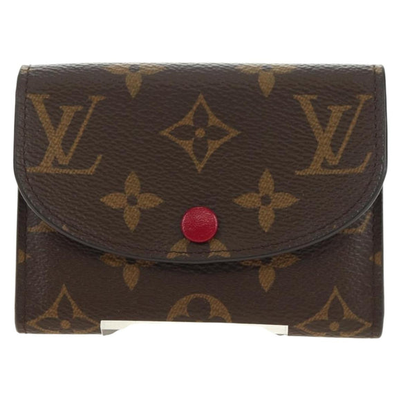 LOUIS VUITTON Monogram Porte Monnaie Rosary Portemonnee Fuchsia M41939 Auth am11670M