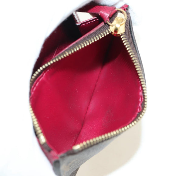 LOUIS VUITTON Monogram Porte Monnaie Rosary Portemonnee Fuchsia M41939 Auth am11670M