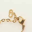 Christian Dior CD Rhinestone Heart Necklace metal Gold Auth am11672V-11