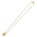Christian Dior CD Rhinestone Heart Necklace metal Gold Auth am11672V-2