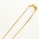 Christian Dior CD Rhinestone Heart Necklace metal Gold Auth am11672V-5