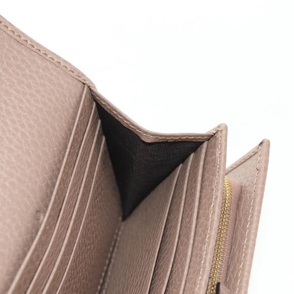 GUCCI Wallet Leather Pink Gold 598587 Auth am11673V