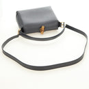 GUCCI Bamboo Hand Bag Leather 2way Gray Gold 000 926 0175 Auth am11676V-9