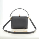 GUCCI Bamboo Hand Bag Leather 2way Gray Gold 000 926 0175 Auth am11676V-12
